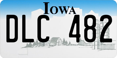 IA license plate DLC482