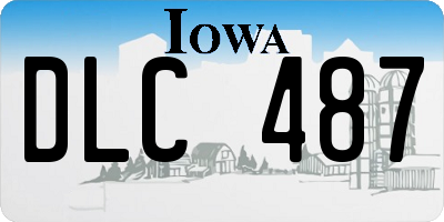 IA license plate DLC487