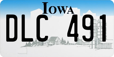 IA license plate DLC491