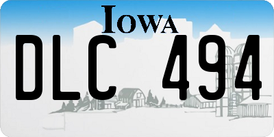 IA license plate DLC494