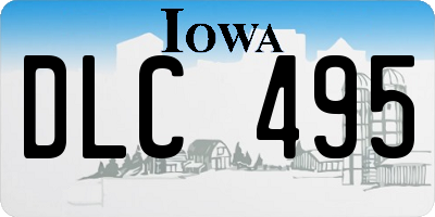 IA license plate DLC495