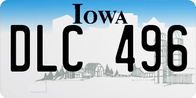 IA license plate DLC496