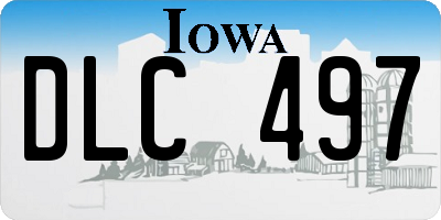 IA license plate DLC497