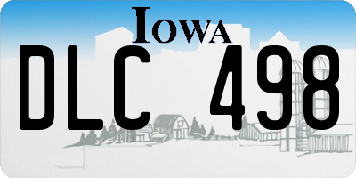 IA license plate DLC498