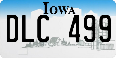 IA license plate DLC499
