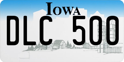 IA license plate DLC500