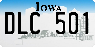 IA license plate DLC501