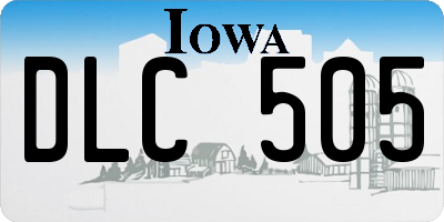 IA license plate DLC505