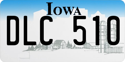 IA license plate DLC510