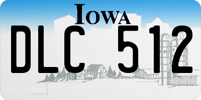 IA license plate DLC512