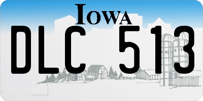 IA license plate DLC513
