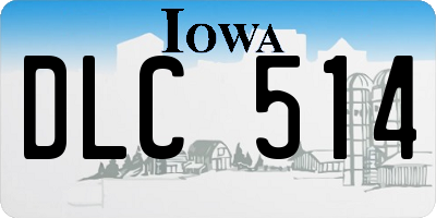 IA license plate DLC514