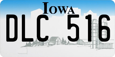 IA license plate DLC516