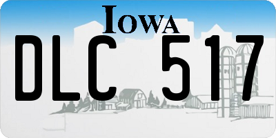 IA license plate DLC517