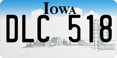 IA license plate DLC518