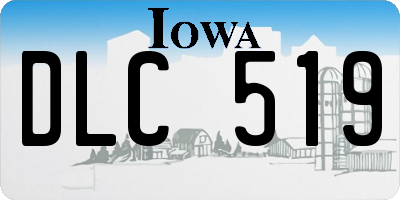 IA license plate DLC519