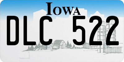 IA license plate DLC522