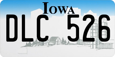 IA license plate DLC526