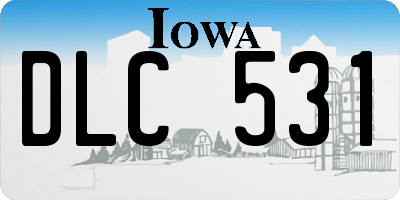 IA license plate DLC531