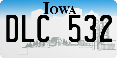 IA license plate DLC532