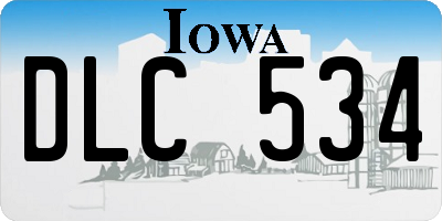 IA license plate DLC534