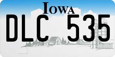 IA license plate DLC535