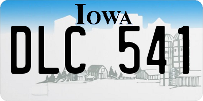 IA license plate DLC541