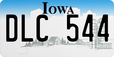 IA license plate DLC544