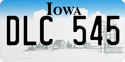 IA license plate DLC545