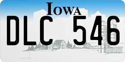 IA license plate DLC546