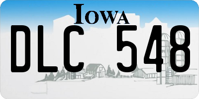 IA license plate DLC548