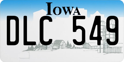 IA license plate DLC549