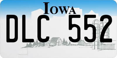 IA license plate DLC552
