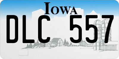 IA license plate DLC557