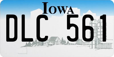 IA license plate DLC561