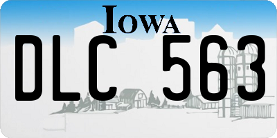 IA license plate DLC563
