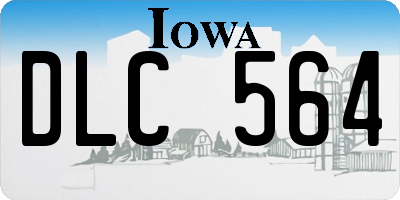 IA license plate DLC564