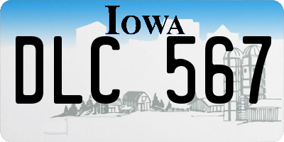 IA license plate DLC567