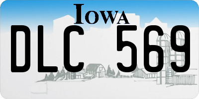 IA license plate DLC569