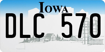 IA license plate DLC570