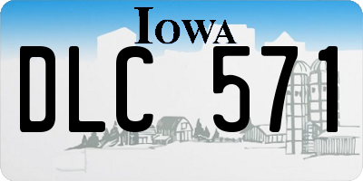 IA license plate DLC571