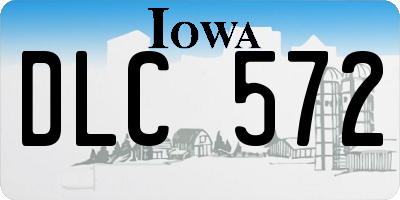 IA license plate DLC572