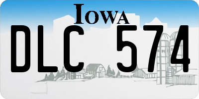 IA license plate DLC574