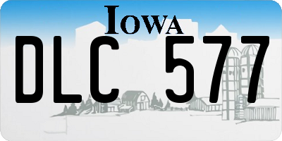 IA license plate DLC577