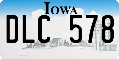 IA license plate DLC578