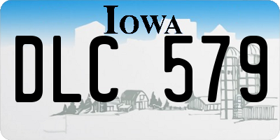 IA license plate DLC579