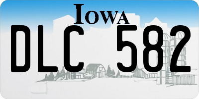 IA license plate DLC582