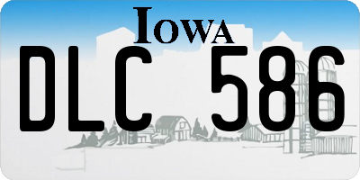 IA license plate DLC586