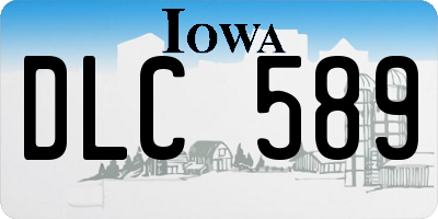 IA license plate DLC589