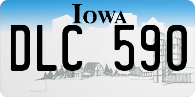 IA license plate DLC590